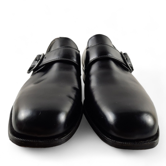 NETTLETON Steel Toe Monk Strap Black Leather Mens Dress Shoes Loafer 9 E Wide 9E - Picture 4 of 11